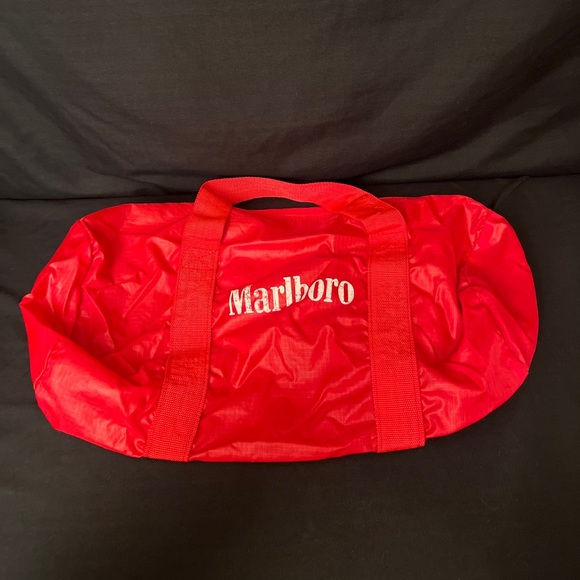 Marlboro Bags Vintage Marlboro Small Nylon Duffle Bag Red In
